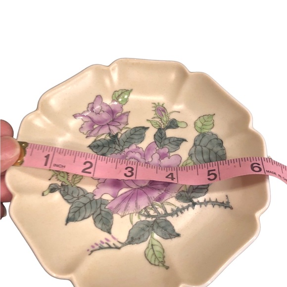 Vintage Porcelain Floral Demitasse Tea Cup Saucer Hand Painted Peony Hong Kong - Picture 12 of 14